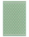 Outdoor Teppich hellgrün 120 x 180 cm geometrisches Muster Kurzflor THANE_766316