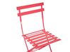 Salon de jardin bistrot table et 2 chaises en acier rouge FIORI_816266
