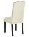 Conjunto de 2 sillas de comedor de poliéster beige crema/negro SHIRLEY_781782