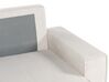 Canapé-lit d'angle à droite en velours côtelé blanc cassé ABACKA_896750