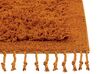Teppich Baumwolle orange 140 x 200 cm Fransen Shaggy BITLIS_837659