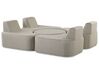 4 Seater Modular Garden Sofa Set Light Grey FABRO_830469