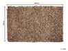 Teppich beige 140 x 200 cm Leder Shaggy MUT_673051
