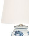 Lampa stołowa porcelanowa biało-niebieska BELUSO_883004