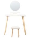 Dressing Table with Mirror and Stool White TOULOUGES_850202