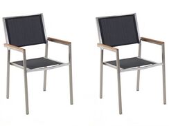 Puutarhatuoli kangas musta 2 kpl GROSSETO Puutarhatuoli kangas musta 2 kpl GROSSETO