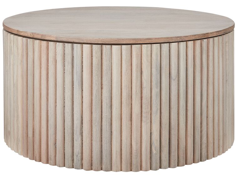 Konferenčný stolík s úložným priestorom svetlé mangové drevo KIRKWOOD_906686