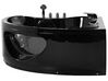 Whirlpool Badewanne schwarz Eckmodell mit LED 205 cm TOCOA_780816