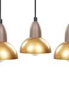 3 Light Metal Pendant Lamp Brass CASTALY_878367