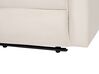 3 Seater Velvet Manual Recliner Sofa White VERDAL_904787