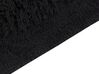 Teppich Baumwolle schwarz 140 x 200 cm Fransen Shaggy BITLIS_837657