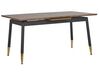 Spisebord 160/200x90 cm Mørktræ/Sort/Guld CALIFORNIA_789933