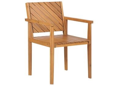 Krzesło ogrodowe drewniane jasne BARATTI