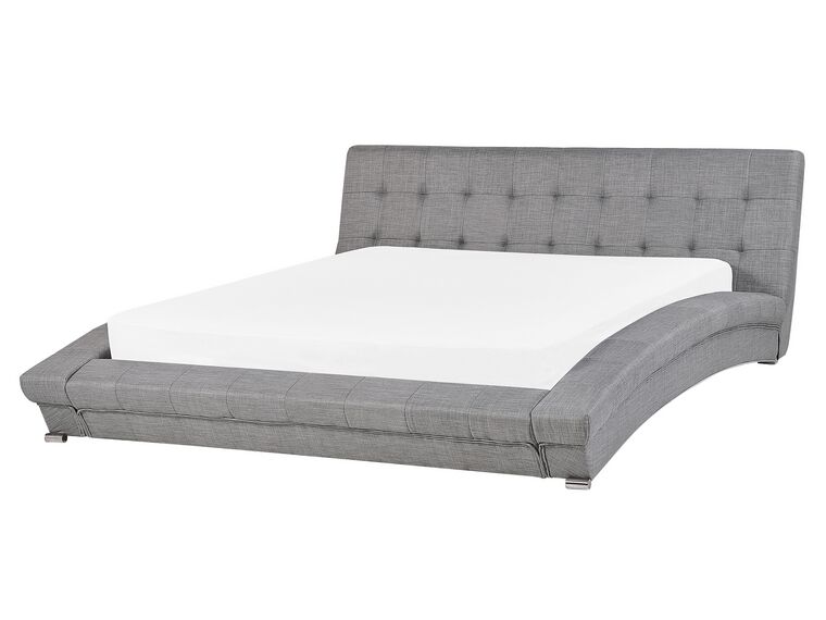 Fabric EU King Size Waterbed Grey LILLE_79995
