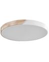 Plafoniera LED metallo bianco e legno chiaro ⌀ 51 cm PATTANI_824741