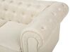 3 Seater Fabric Sofa Beige CHESTERFIELD _716928