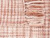 Decke goldbraun / weiß 125 x 150 cm kariertes Muster DEURALI_839752