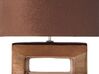 Hnedá hodvábna nočná stolová lampa ONYX _541256