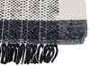 Fekete és fehér gyapjúszőnyeg 160 x 230 cm KETENLI_847452