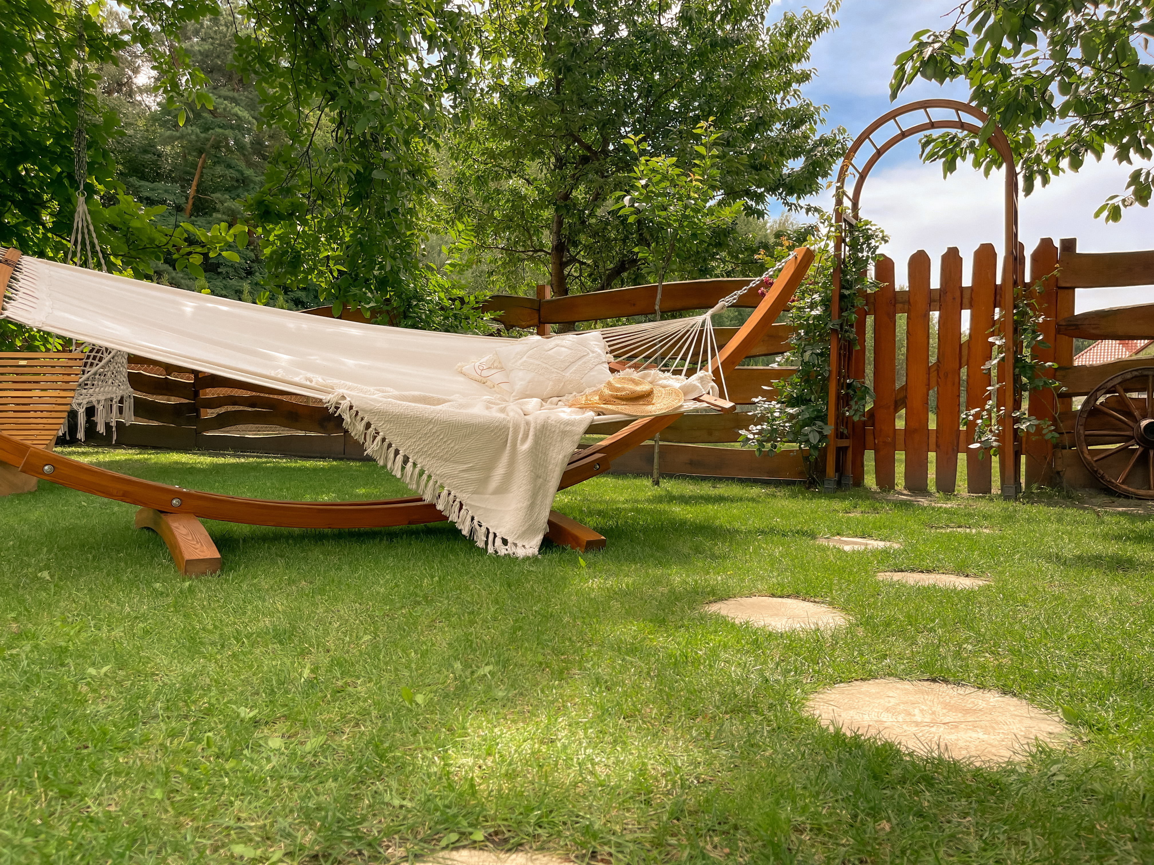 Hammock with Stand Beige TREVISO_836848
