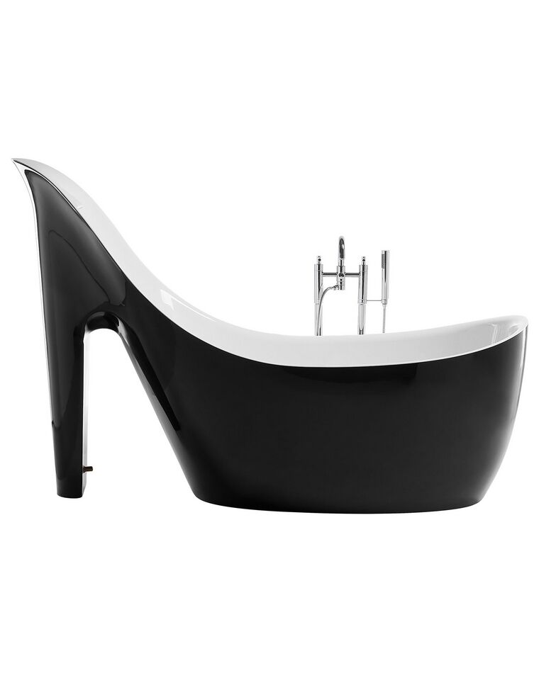 Banheira autónoma em acrílico preto e branco 180 x 80 cm COCO_717599