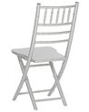 Zestaw 4 krzeseł drewniany srebrny MACHIAS_775177