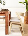Conjunto de 2 sillas de comedor de madera clara y beige MAROA_881080