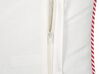 Cojín de terciopelo blanco motivo navideño 45 x 45 cm EUCHARIS_887693