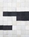 Teppich Kuhfell schwarz/beige 160 x 230 cm Patchwork BOLU_212684