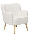 Boucle Armchair With Footrest White TUMBA_887142