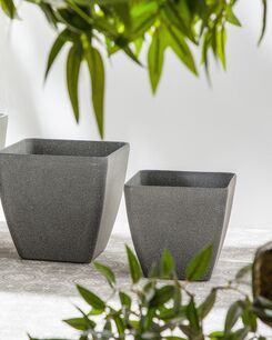 Kukkaruukku kiviseos harmaa 34 x 34 x 34 cm ZELI