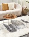 Shaggy Area Rug 160 x 230 cm White and Grey MASIS_854492