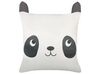 Set of 2 Cotton Kids Cushions Panda Motif 45 x 45 cm Black and White PANDAPAW_911956