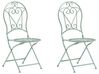 Ensemble de terrasse bistrot table et 2 chaises vertes TRENTO_774532