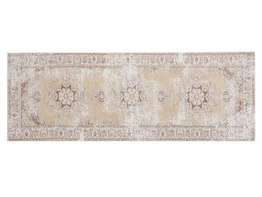Bavlnený koberec 60 x 180 cm béžový ALMUS