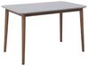 Jedálenská súprava stola a 4 stoličiek sivá/tmavé drevo MODESTO_696615