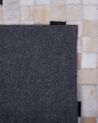 Kožený koberec 160 x 230 cm čierna/béžová ERFELEK_714311