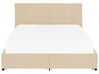 Łóżko z szufladami tapicerowane 180 x 200 cm beżowe LA ROCHELLE_832944