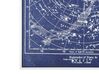 Obraz na płótnie w ramie mapa gwiazd 63 x 93 cm niebieski TRAVERSA_816159