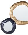 Kovové nástenné zrkadlo 109 x 44 cm zlatá a čierna CHARNY_900182