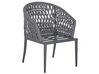 Trädgårdsstol 2 st aluminium grå LIPARI_808175