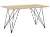 Jedálenský stôl 140 x 80 cm svetlé drevo/čierna KENTON_757698