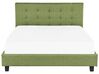 Polsterbett Leinenoptik grün Lattenrost 180 x 200 cm LA ROCHELLE_833050