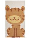 Dywan dziecięcy bawełniany motyw tygrysa 80 x 150 cm wielokolorowy SIGLI_869036