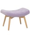 Sessel Samtstoff violett mit Hocker VEJLE_712806