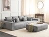 4 Seater Fabric Sofa with Ottoman Grey TORPO_897211