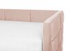Zamatová rozkladacia posteľ 90 x 200 cm ružová CHAVONNE_870788