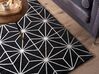 Teppich schwarz / silber 160 x 230 cm geometrisches Muster Kurzflor SIBEL_762610