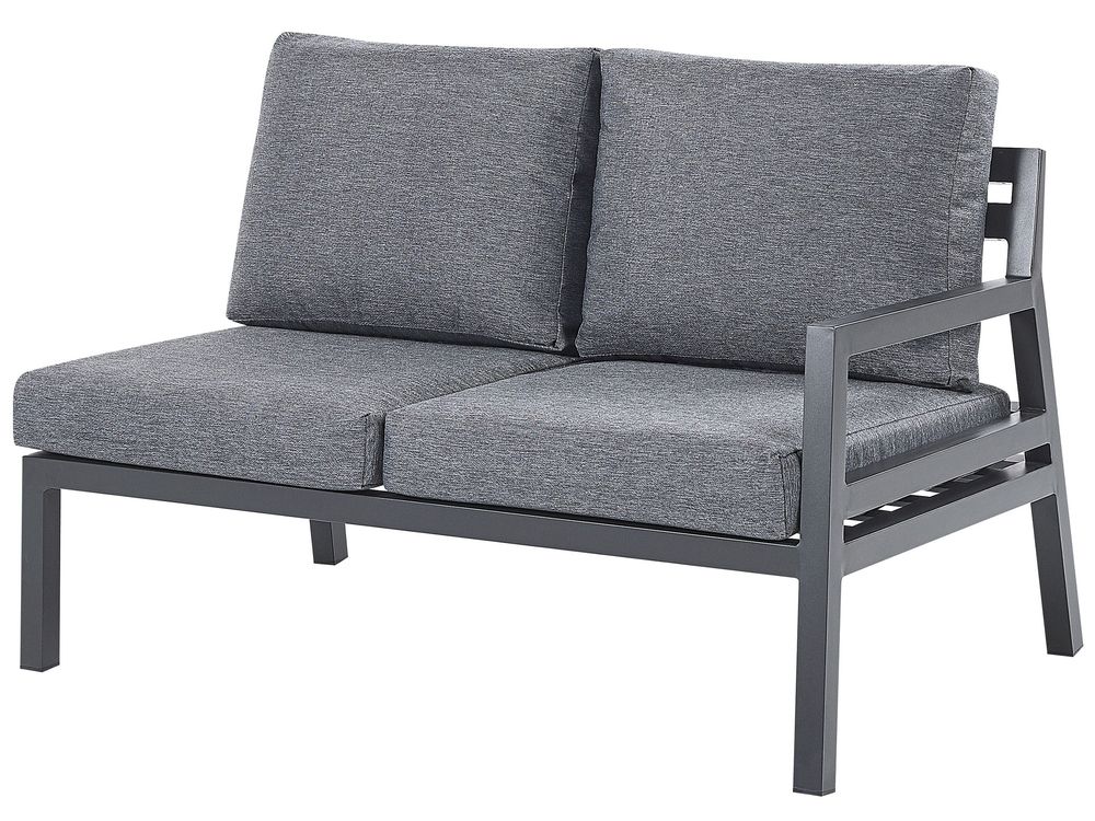 5 Seater Garden Corner Sofa Set Dark Grey VIZZINI Beliani.co.uk