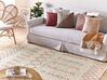 Cotton Area Rug 160 x 230 cm Beige and Pink BUXAR_839298